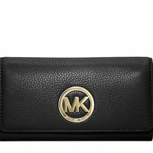 Michael Kors Fulton Flap Continental Wallet in Black